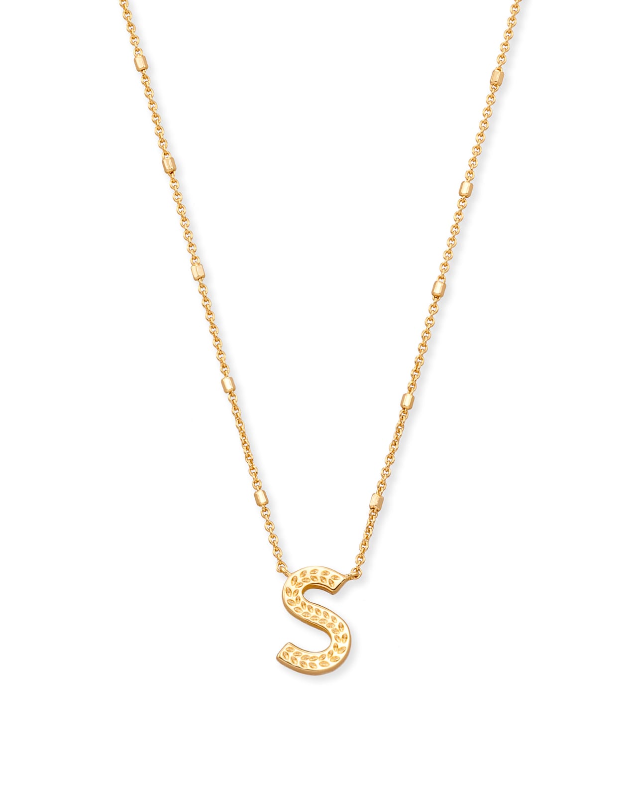 Letter S Pendant Necklace in Gold | Kendra Scott