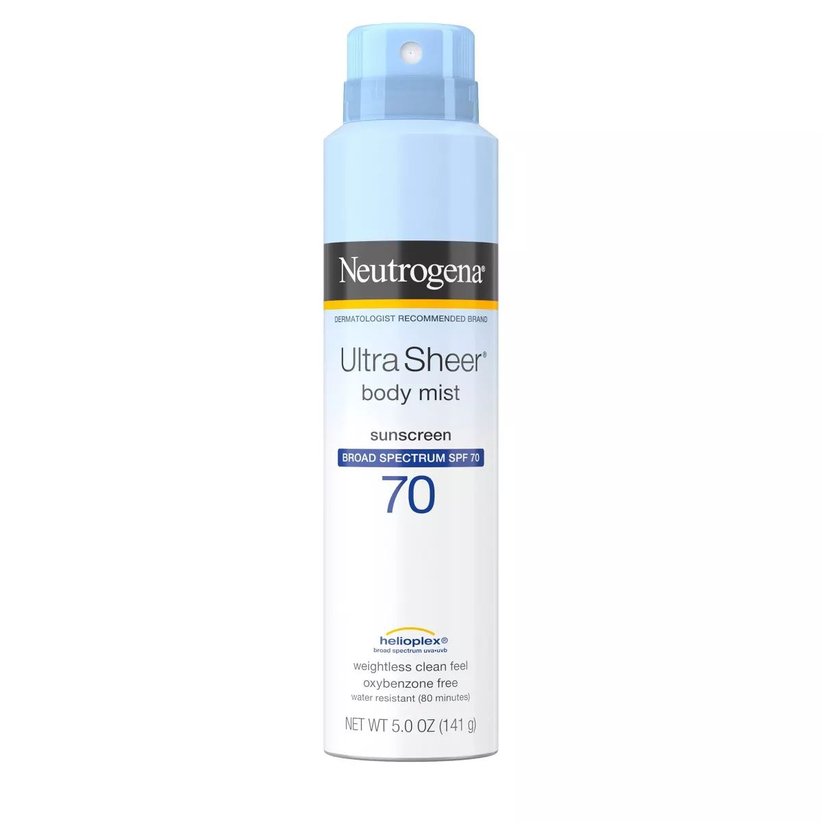 Neutrogena Ultra Sheer Sunscreen Spray, SPF 70, 5oz | Target