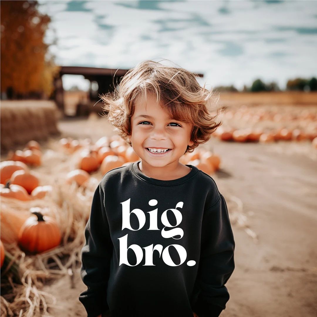 Big Brother Sweatshirt, Retro Boho Pregnancy Announcement, Big Brother Announcement Shirt, Big Br... | Etsy (US)