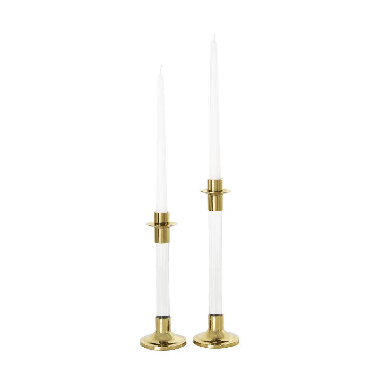 10.95'' H Aluminum Tabletop Candlestick | Wayfair North America