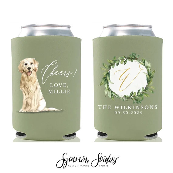 Wedding Can Cooler 18FR  Full Color  Cheers  Dog Can - Etsy | Etsy (US)