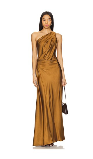 Asher Gown in Aged Bronze | Revolve Clothing (Global)