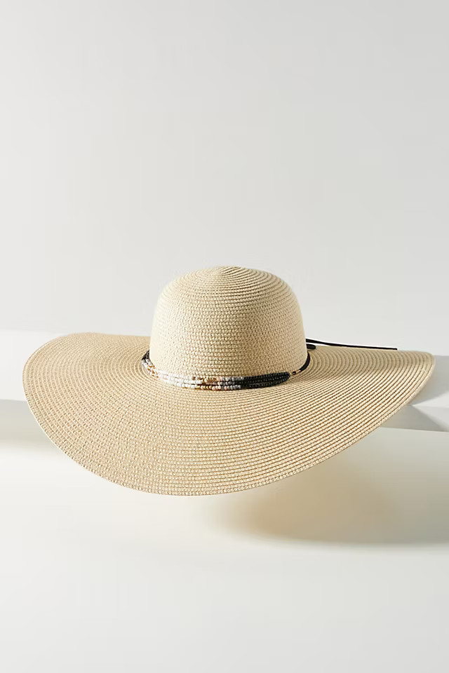 Bead-Trimmed Paper Sun Hat | Anthropologie (US)