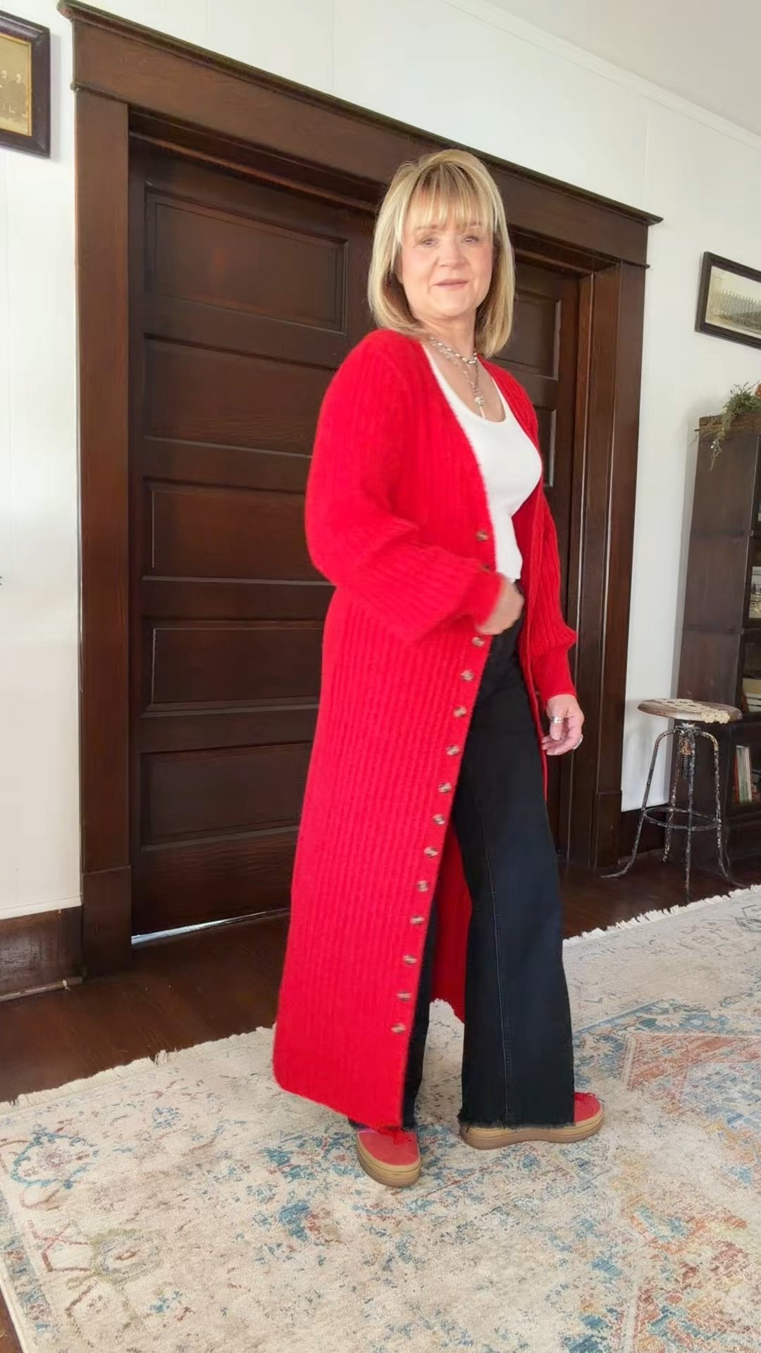 Love this cardigan so much.  This is my second color.  I’m 5’4” for reference  

#LTKOver40 #LTKFindsUnder50 #LTKHoliday