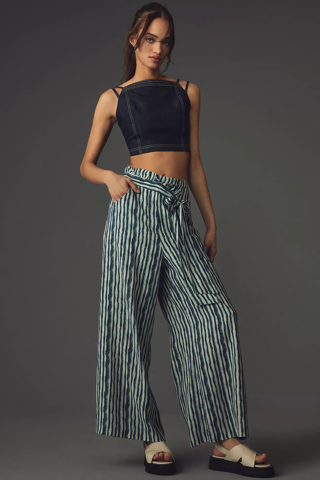Plenty by Tracy Reese Side-Tie Wide-Leg Pants | Anthropologie (US)