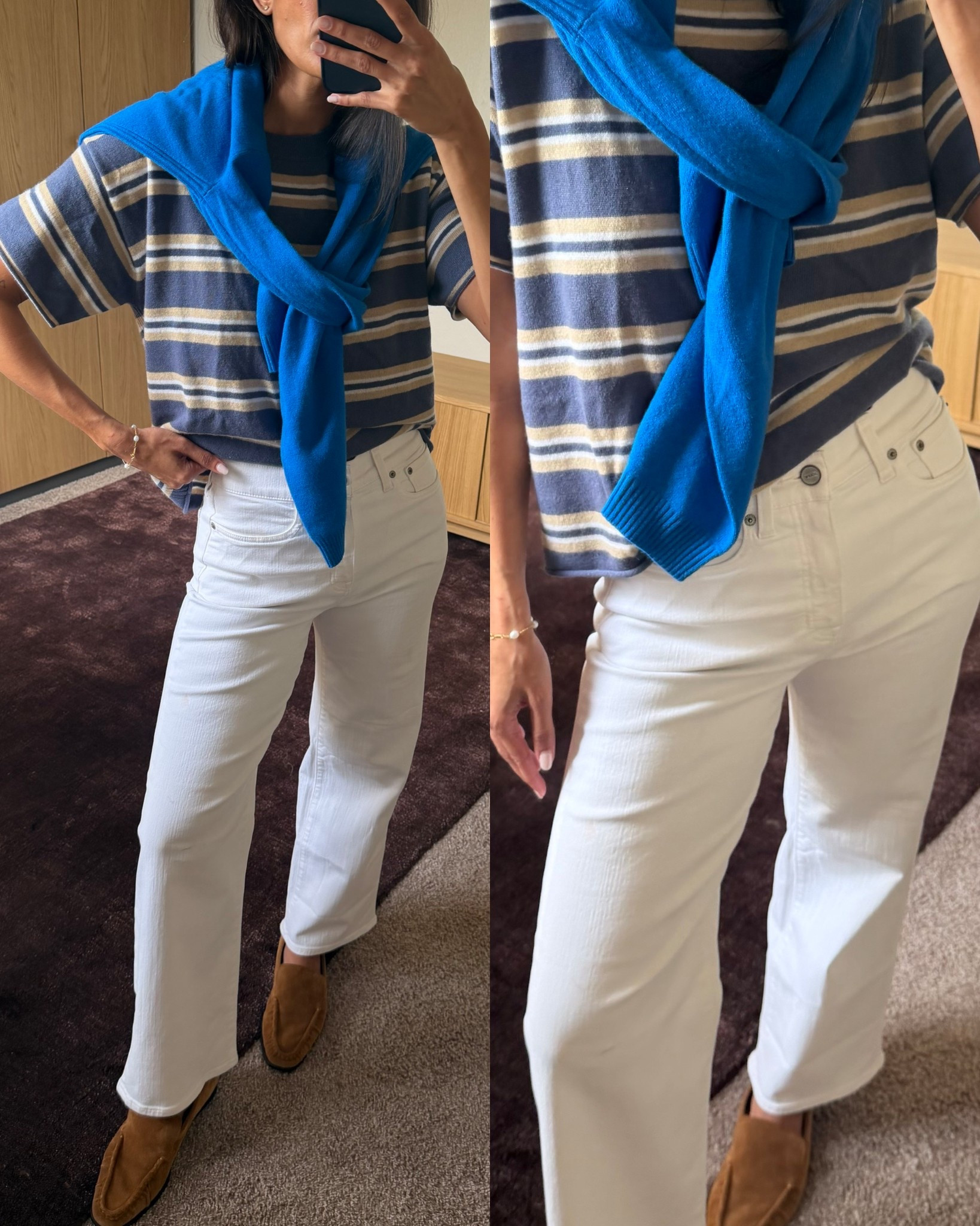 these @jcrew jeans are a dream! i’m wearing my usual size 26 and they fit perfectly! & this 100% cashmere tee is one of the best-fitting tees i’ve ever tried (wearing a size small!) #ad #injcrew 

#LTKootd