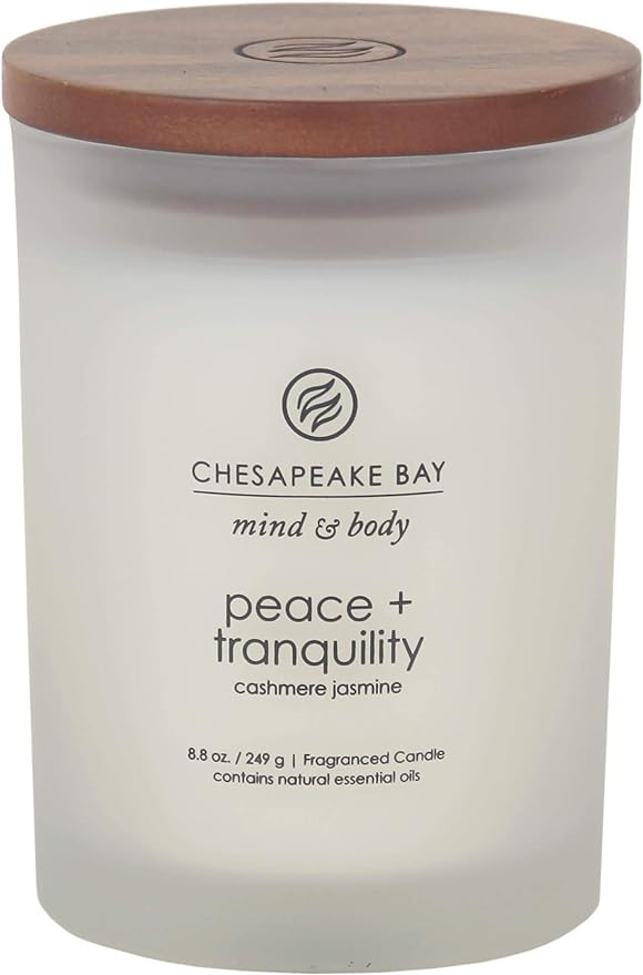Chesapeake Bay Candle Scented Candle Peace + Tranquility (Cashmere Jasmine) Medium Jar Home Déco... | Amazon (US)