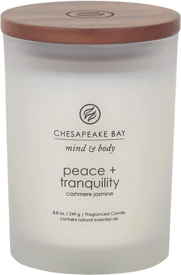 Chesapeake Bay Candle Scented Candle, Peace + Tranquility (Cashmere Jasmine), Medium Jar, Home D... | Amazon (US)