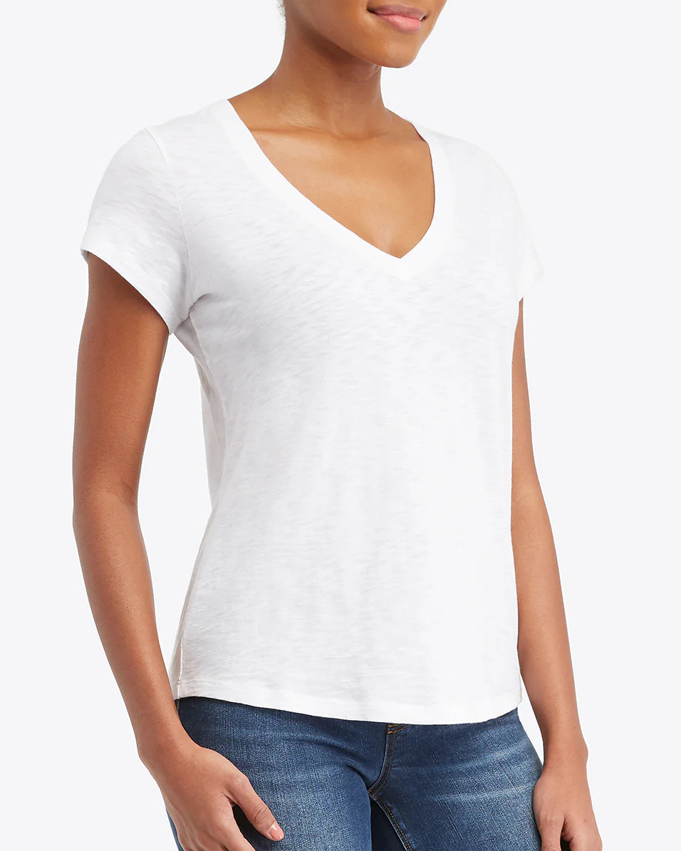 Pima Cotton V-Neck Tee | Spanx