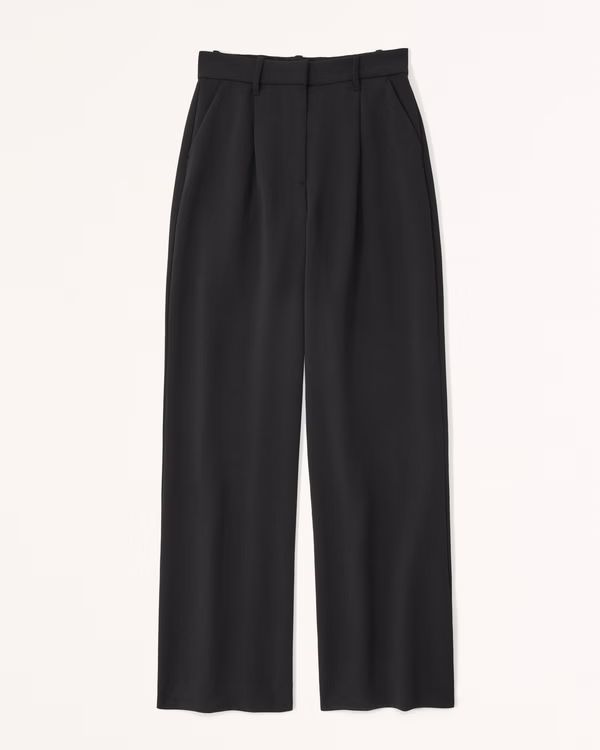 Women's A&F Harper Tailored Premium Crepe Pant | Women's Clearance | Abercrombie.com | Abercrombie & Fitch (US)