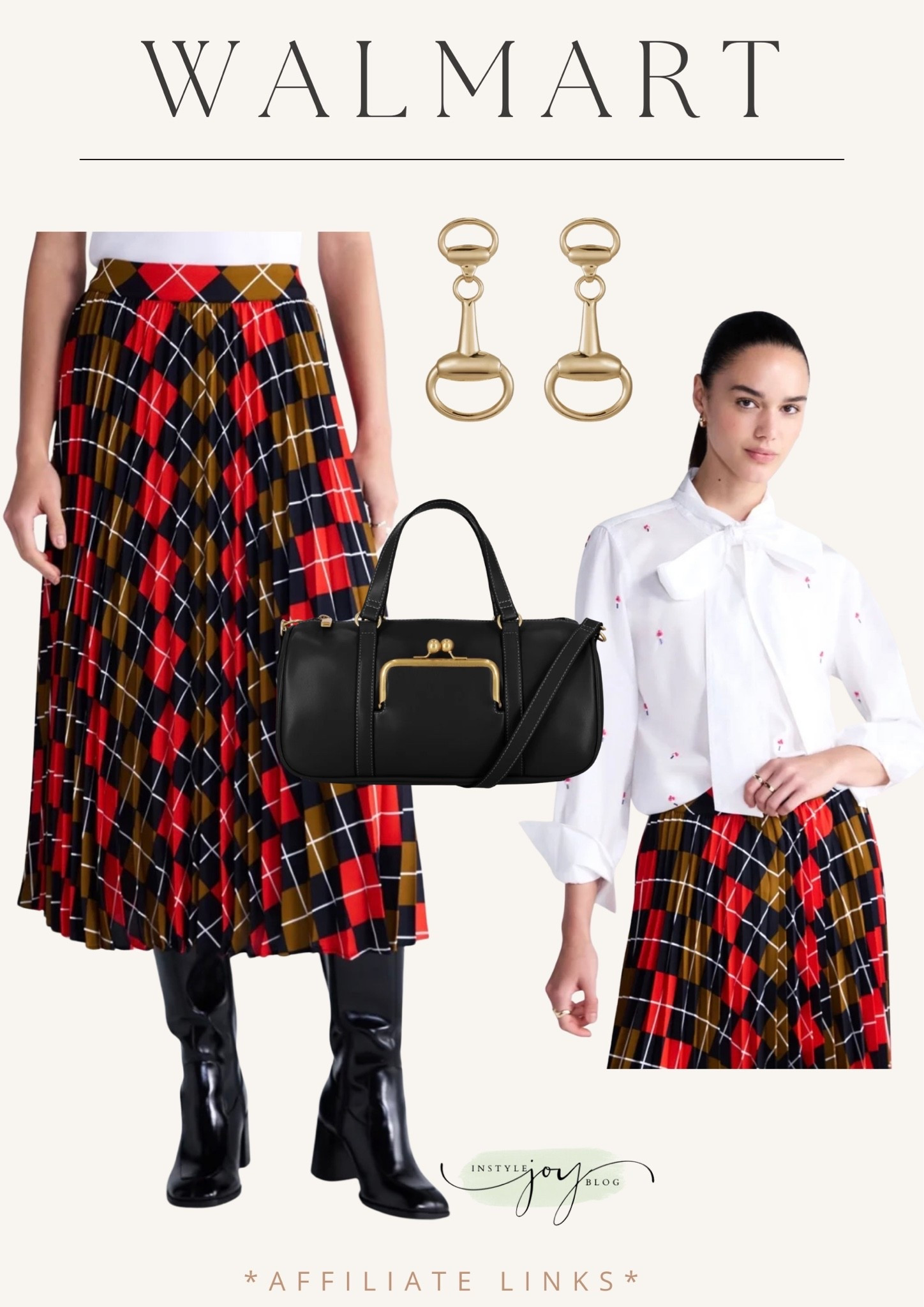 Walmart fall outfit/ Free Assembly Women's and Women's Plus Sunburst Pleat Argyle Maxi Skirt, Sizes XS-4X

#LTKootd #LTKWorkwear #LTKSeasonal