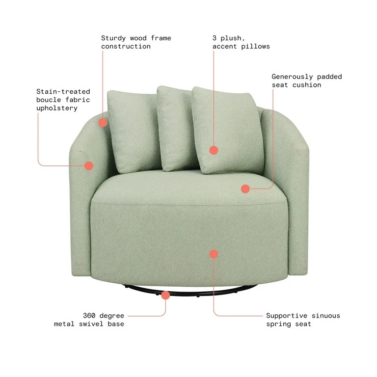 Beautiful Drew Chair by Drew Barrymore, Sage | Walmart (US)