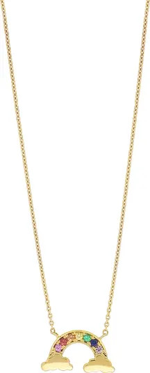Kids' Sapphire Rainbow Pendant Necklace | Nordstrom