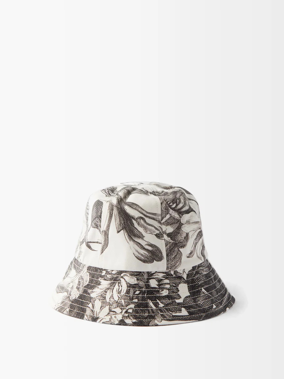 Botanical-print cotton-blend canvas bucket hat | Matches (APAC)