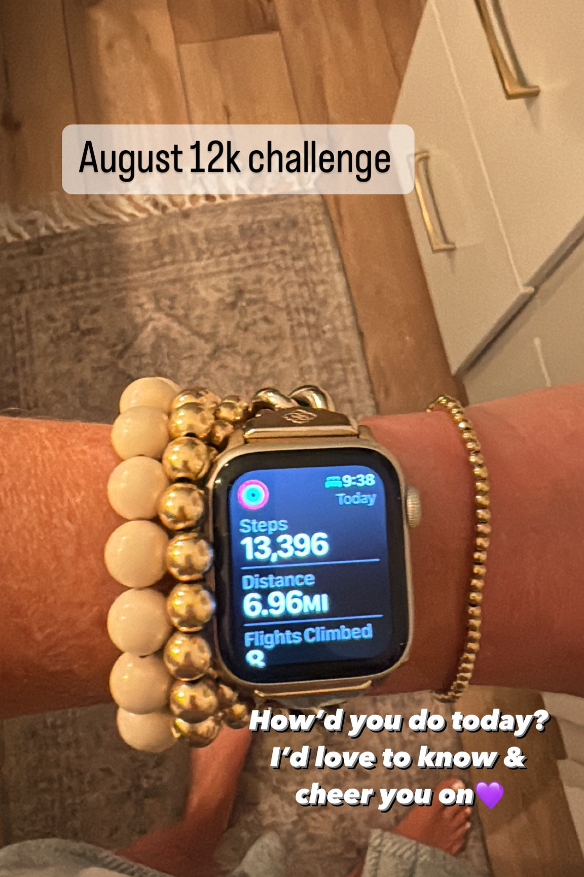 My current arm stack! I love have an elevated Apple Watch band to wear & helps me keep track of daily steps 👏🏻

#LTKOver40 #LTKFindsUnder100 #LTKStyleTip