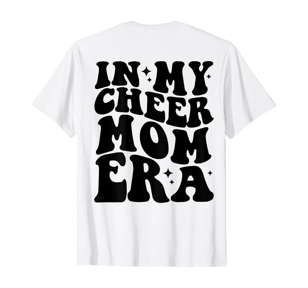 In My Cheer Mom Era Funny Cheerleading Football Cheer 2 Side T-Shirt | Amazon (US)
