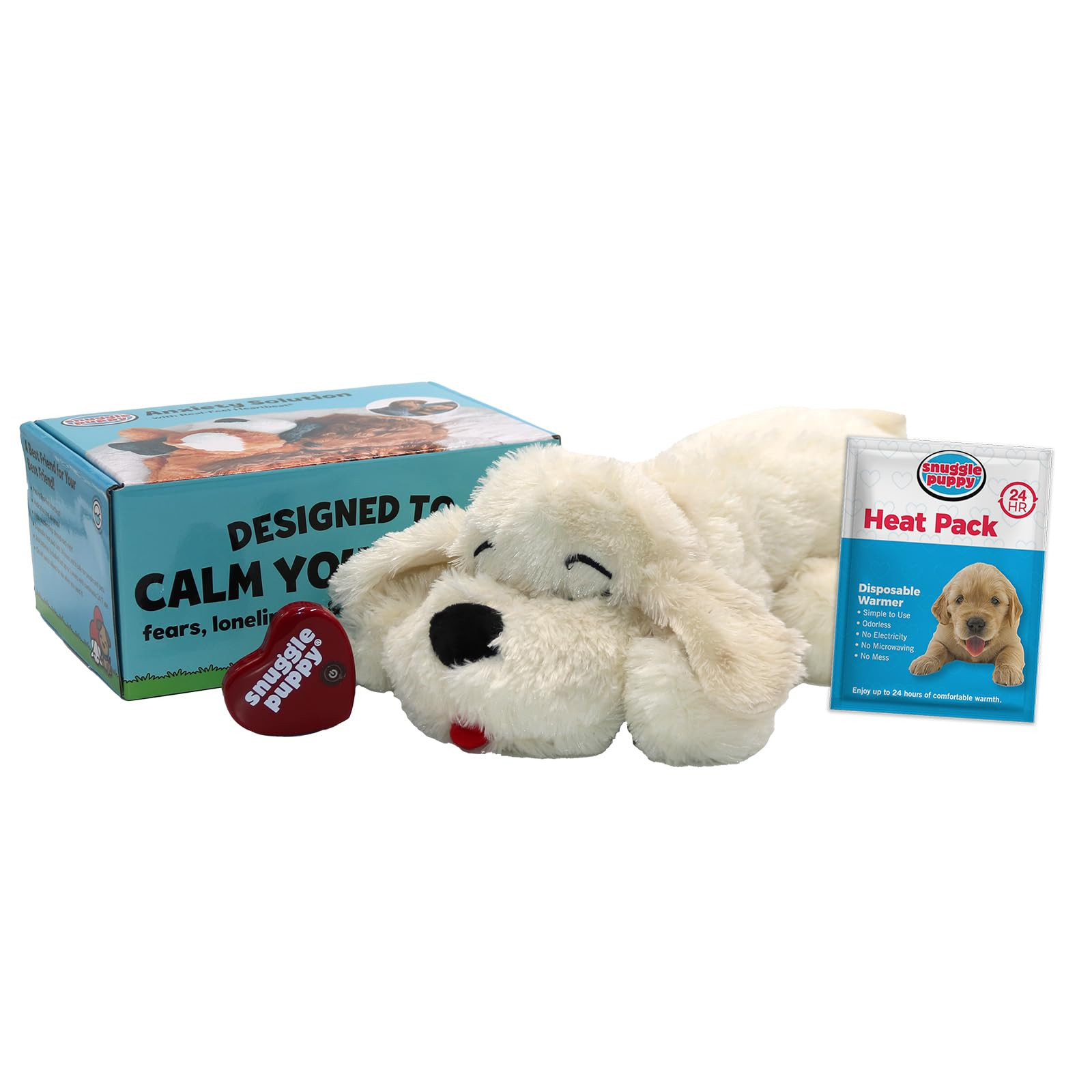 Original Snuggle Puppy Heartbeat Puppy Toy - Heartbeat Puppy for Dogs - Pet Anxiety Relief and Ca... | Amazon (US)