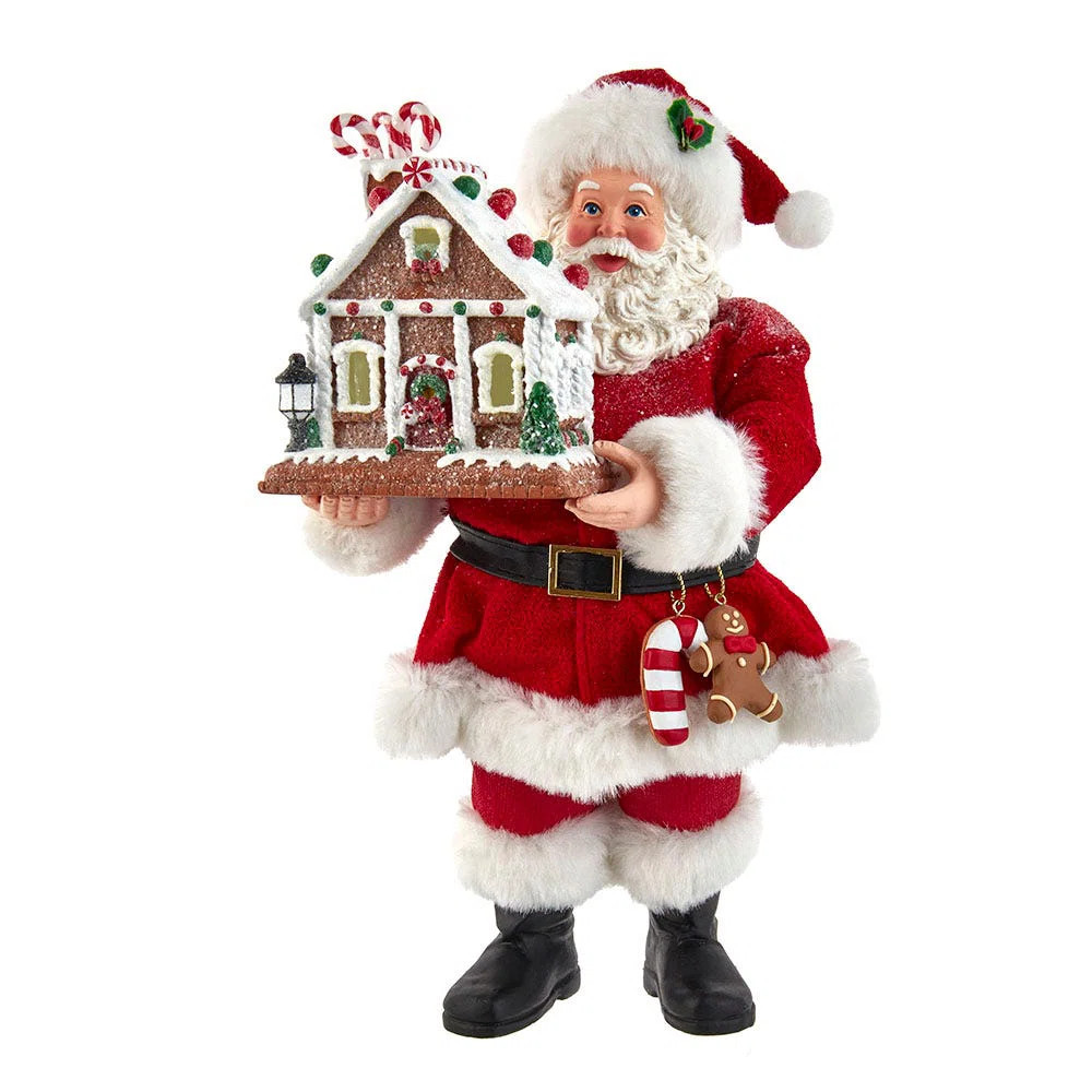 Santa with Light-Up Gingerbread House | Wayfair North America