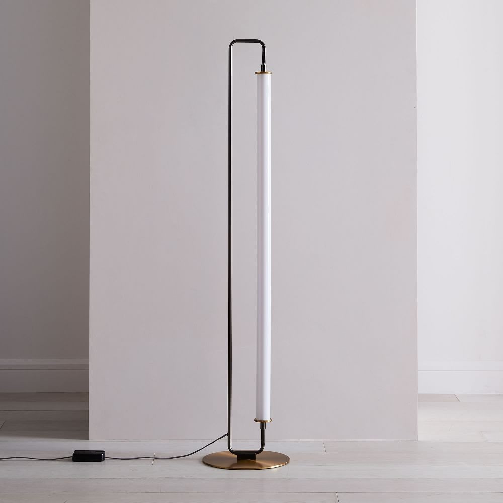 Linear Metal LED Floor Lamp | West Elm (US)