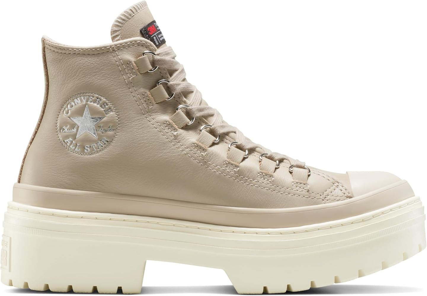 Amazon.com | Converse Women's Chuck Taylor All Star Lugged Heel WP, Papyrus/Papyrus/Egret, 7 | Fa... | Amazon (US)