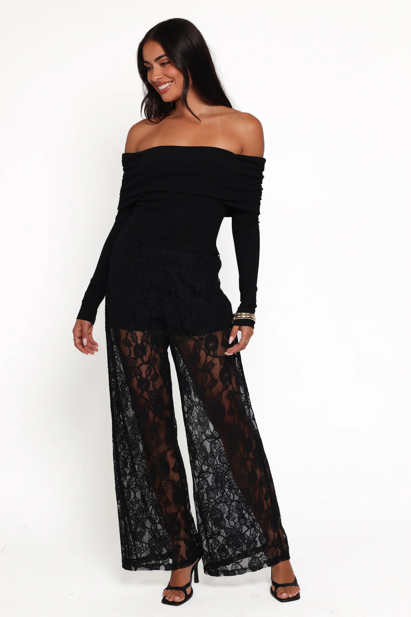 Alina Lace Pant Set - Black | Petal & Pup (US)