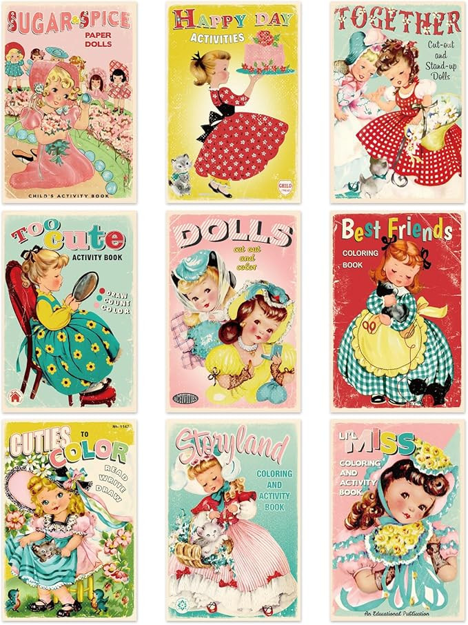 Whaline 36 Pack Vintage Greeting Cards with Envelope Stickers Retro Cute Girls Blank Note Cards f... | Amazon (US)