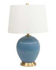22in Fluted Glass Table Lamp | TJ Maxx