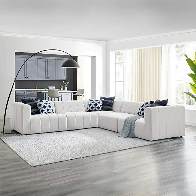 Modway Bartlett 5 Sectional, Light Gray | Amazon (US)