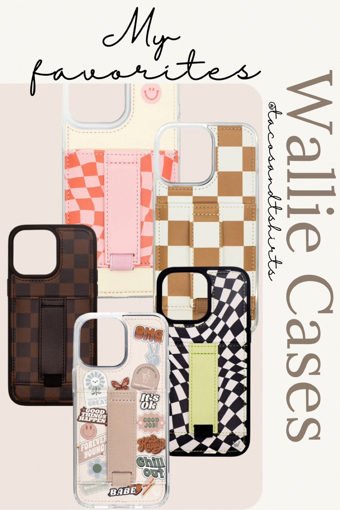 Walli Cases, phone cases, checkered phone case, trendy phone cases