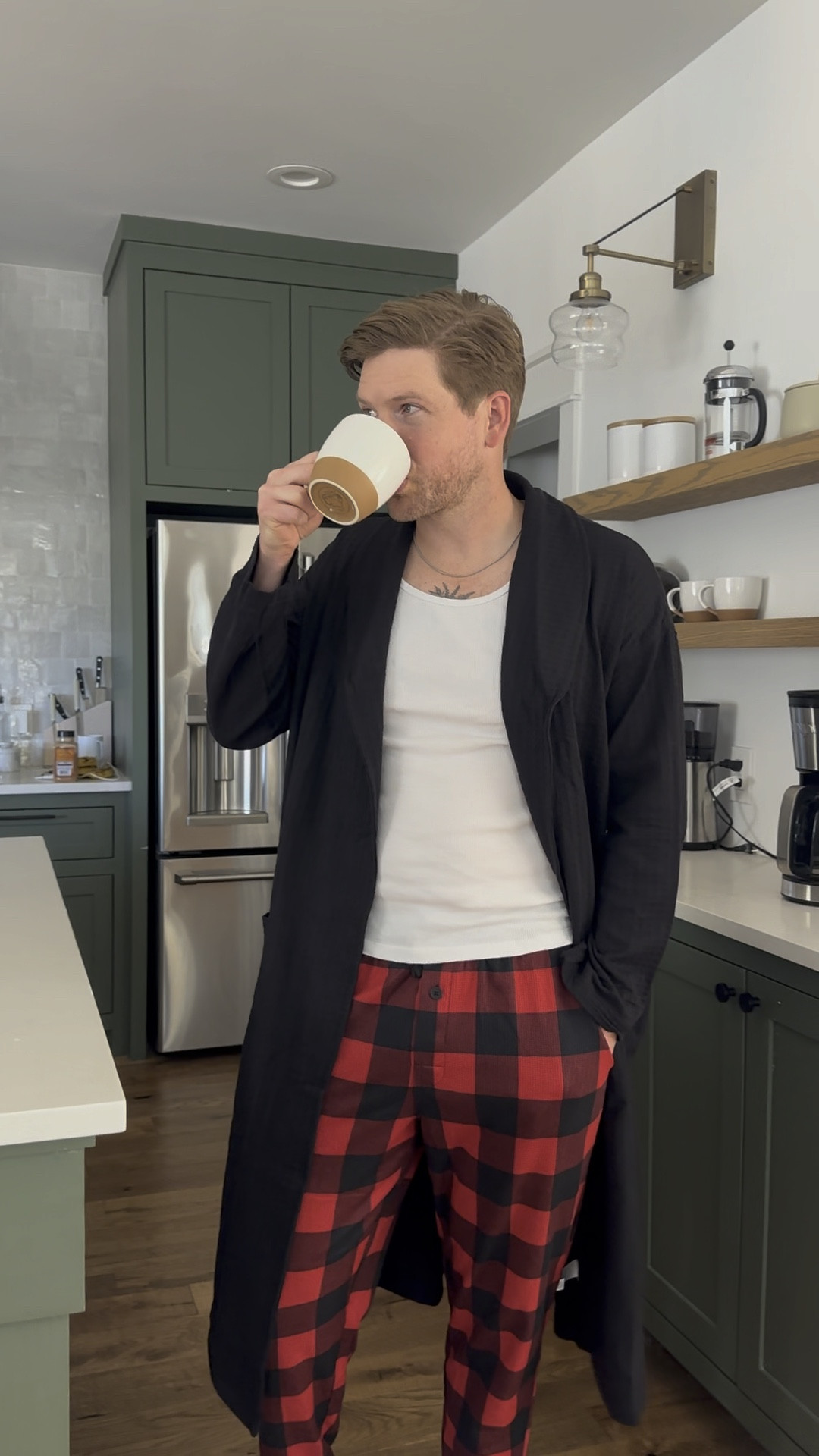 A cozy morning ritual. Holiday pajamas are a must have, but be sure they’re soft and cozy. These fleece pants and waffle robe fit the bill perfectly. 

#LTKHoliday #LTKmens #LTKfindsunder50