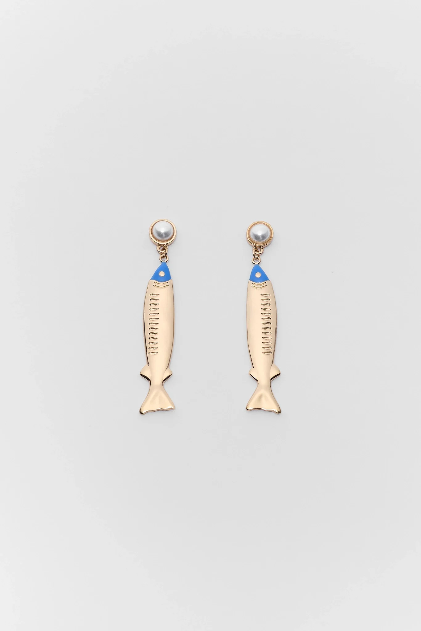 Blue Fish Drop Earrings | Avara