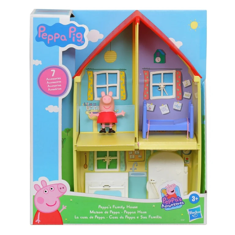 Peppa Pig Peppa’s Adventures Peppa’s Family House Doll Playset, Figure and 6 Accessories | Walmart (US)
