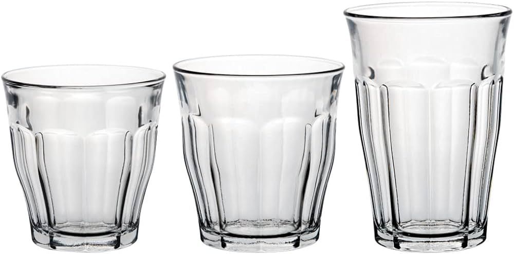Duralex Made In France Picardie 18-Piece Glass Tumbler Drinking Set, Clear. Set includes; (6 Unit... | Amazon (US)