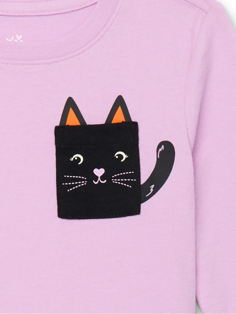 Halloween Toddler Front Pocket Graphic Tee from Way to Celebrate, Sizes 12M-5T | Walmart (US)