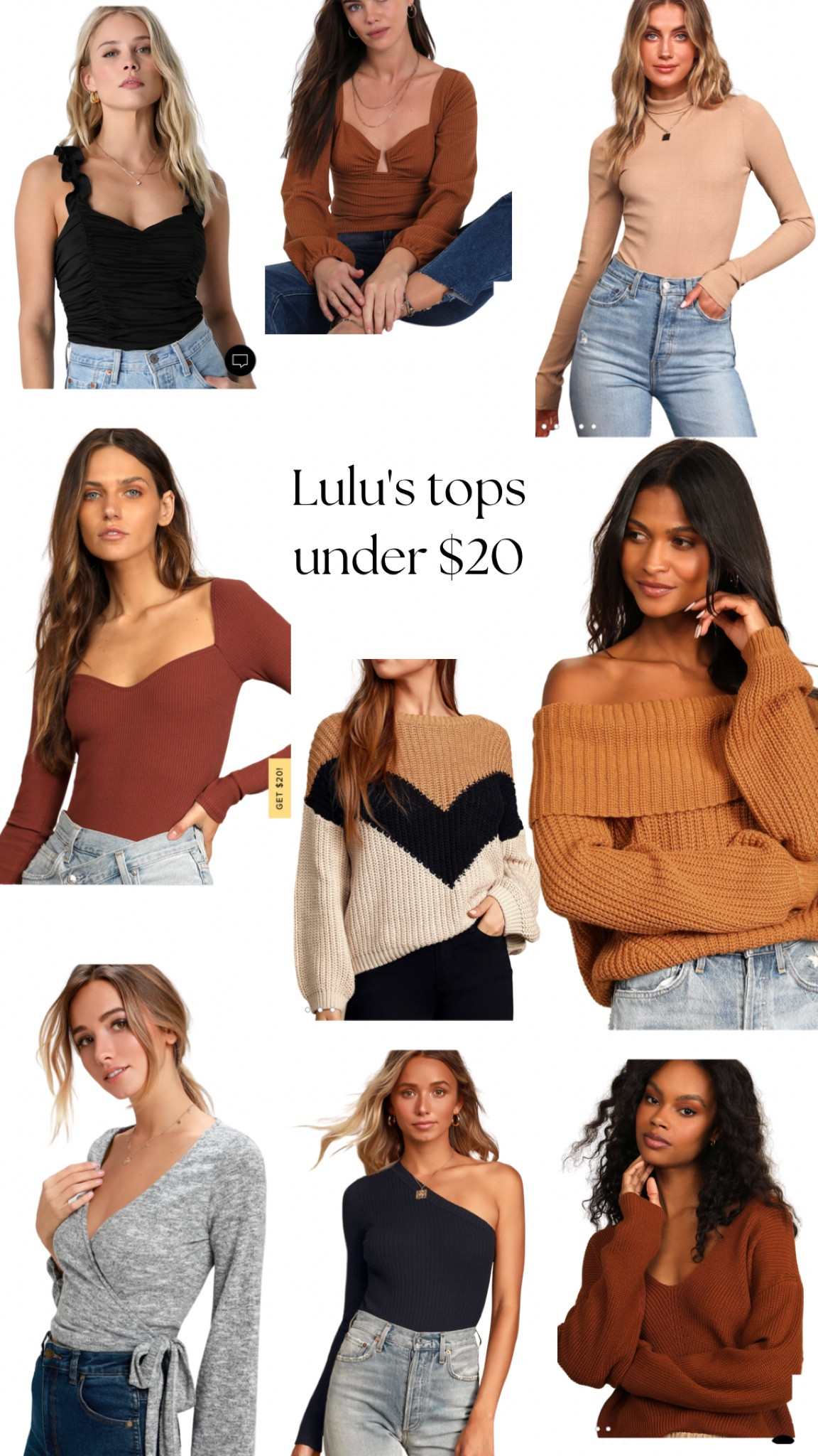 Lulus women's tops under $20! 

#LTKsalealert #LTKSale #LTKunder50