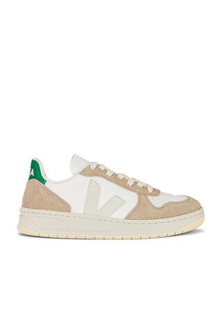 Veja V-10 Sneaker in Extra White & Sahara Emeraude from Revolve.com | Revolve Clothing (Global)