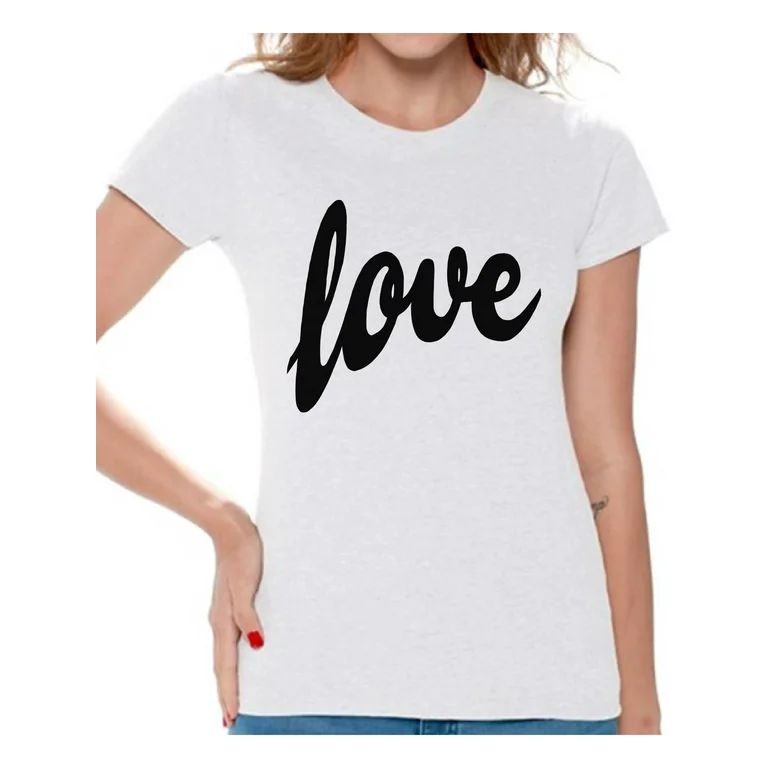 Awkward Styles Love Shirt Valentines Day Shirt Love Tshirt for Women Valentines T shirt Women's L... | Walmart (US)