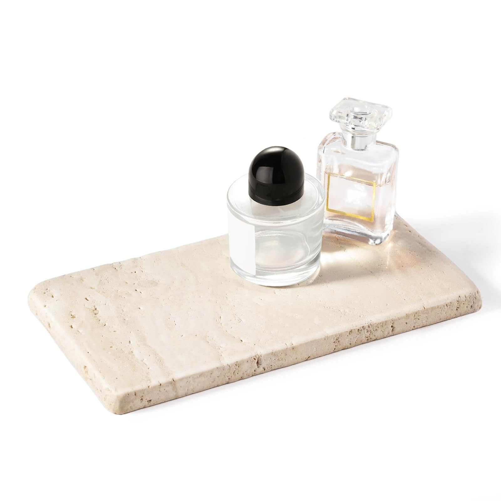 BCS Natural Travertine Candle Plate, 6 x 3 Inch Candle Tray Candle Holder Stand, Decorative Small... | Amazon (US)