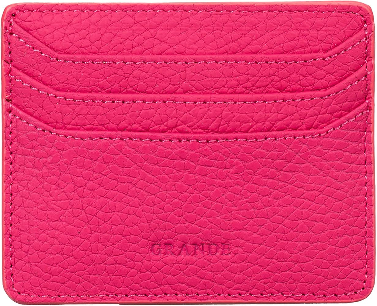 grande 3633 Genuine Leather Card Holder For Women and Men Super Slim Minimalist Small Snap Wallet... | Amazon (US)