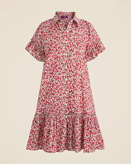 Amelia shirtdress in Liberty® Eliza's Red fabric | J. Crew US