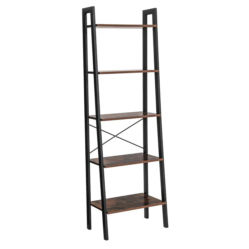 Jabari 67.7" H x 22" W Metal Ladder Bookcase | Wayfair North America