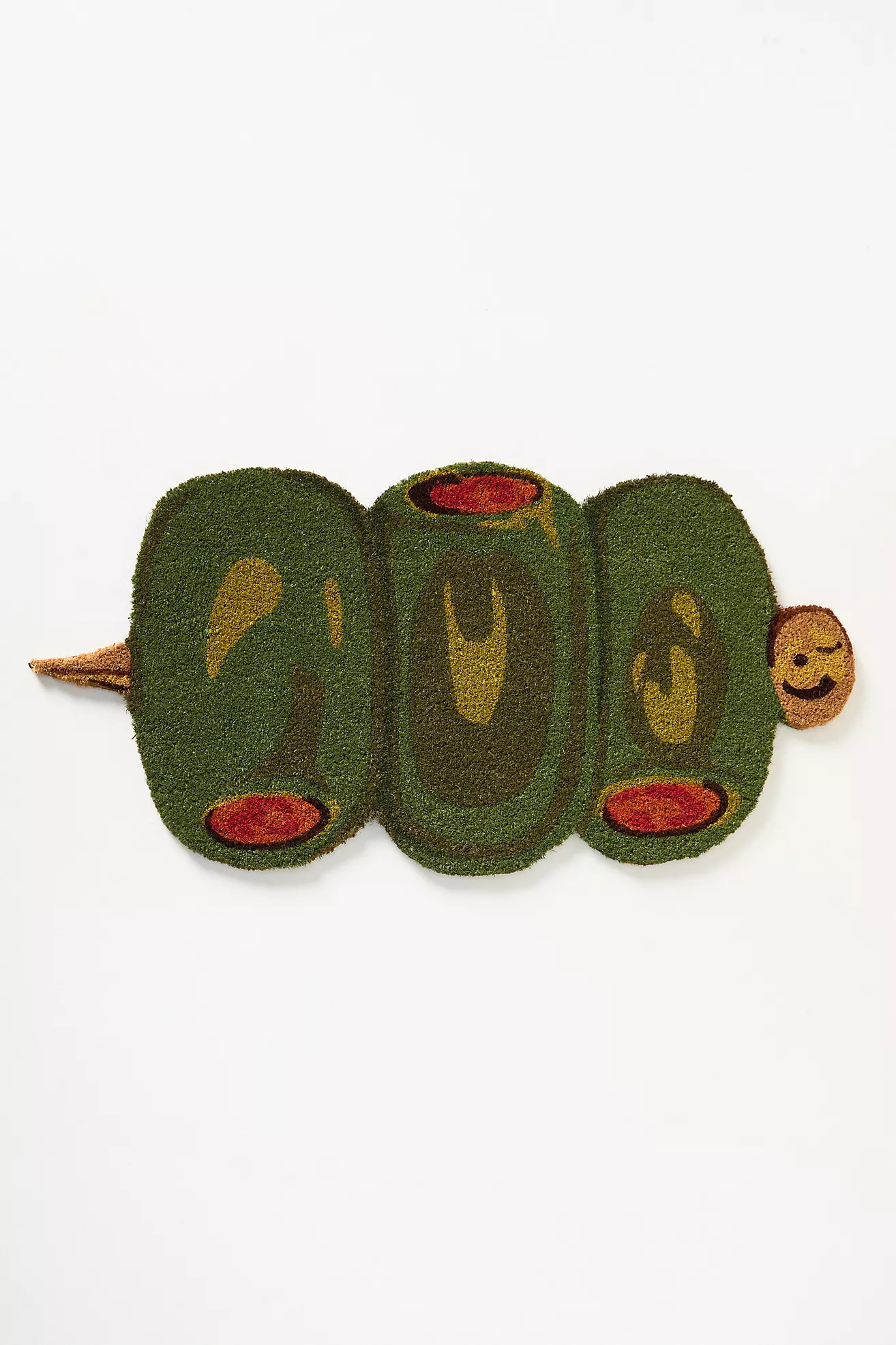 Olive-Shaped Coir Printed Doormat | Anthropologie (US)
