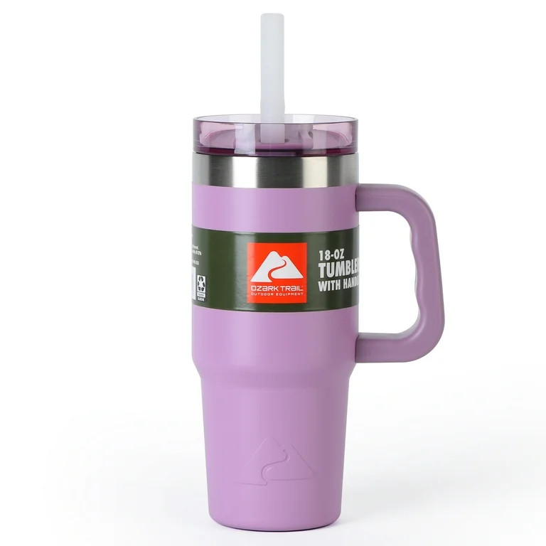 Ozark Trail 18 oz Insulated Stainless Steel Tumbler with Handle, New Lilac | Walmart (US)