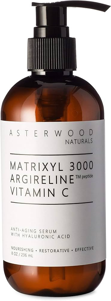 Asterwood Triple Repair Matrixyl 3000 + Argireline + Hyaluronic Acid + Organic Vitamin C Serum fo... | Amazon (US)