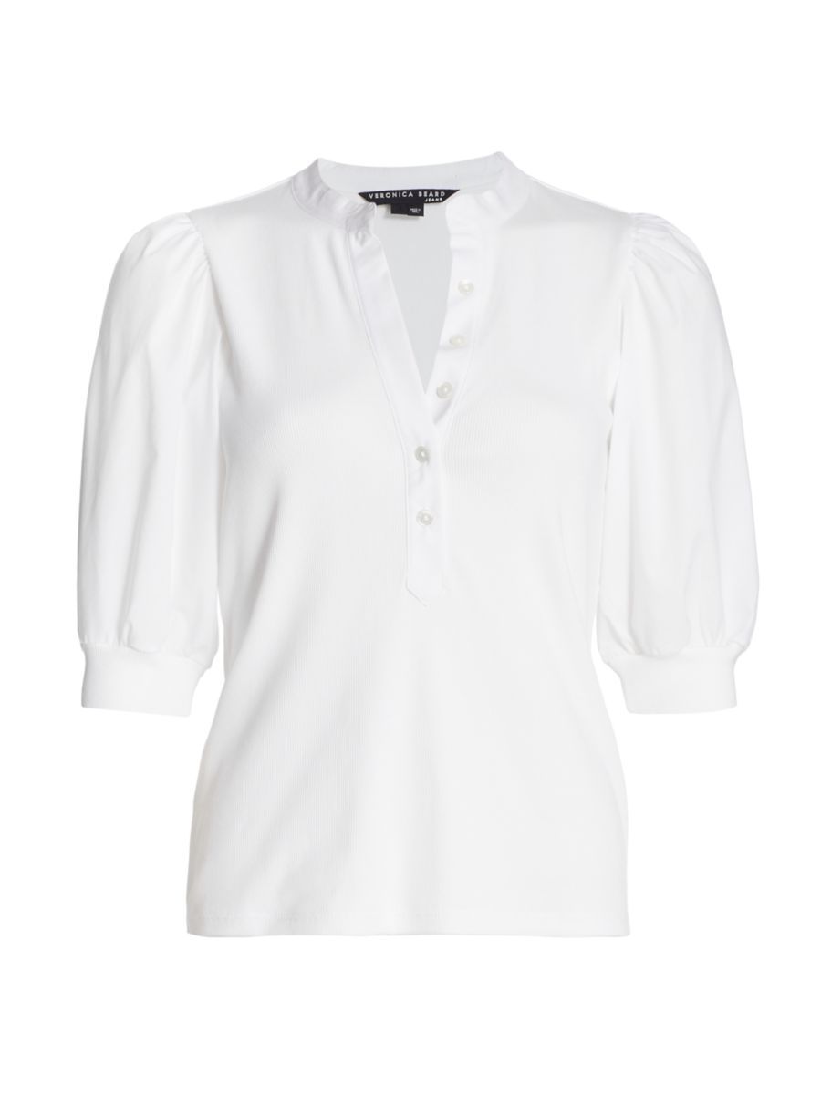 Coralee Puff-Sleeve Top | Saks Fifth Avenue