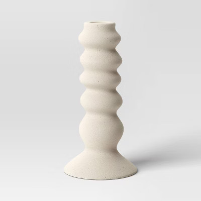 Tall Ceramic Organic Modern Taper Candle Holder - Threshold™ | Target