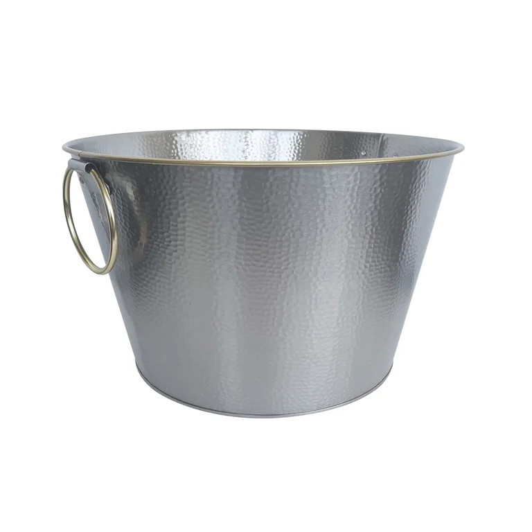 Better Homes & Gardens Stainless Steel Hammered Round Tub, 15 in | Walmart (US)