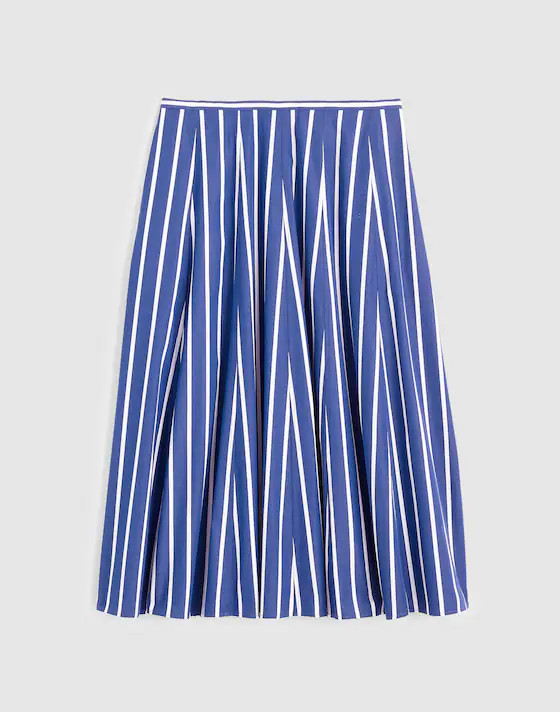 A-Line Midi Skirt in Poplin | Madewell