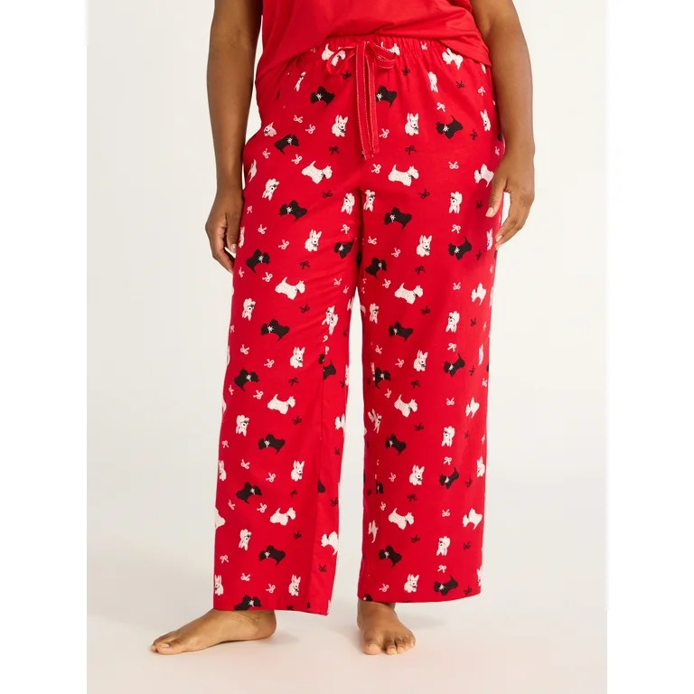 Joyspun Women's Flannel Sleep Pants, 30” Inseam, Sizes XS-3X | Walmart (US)
