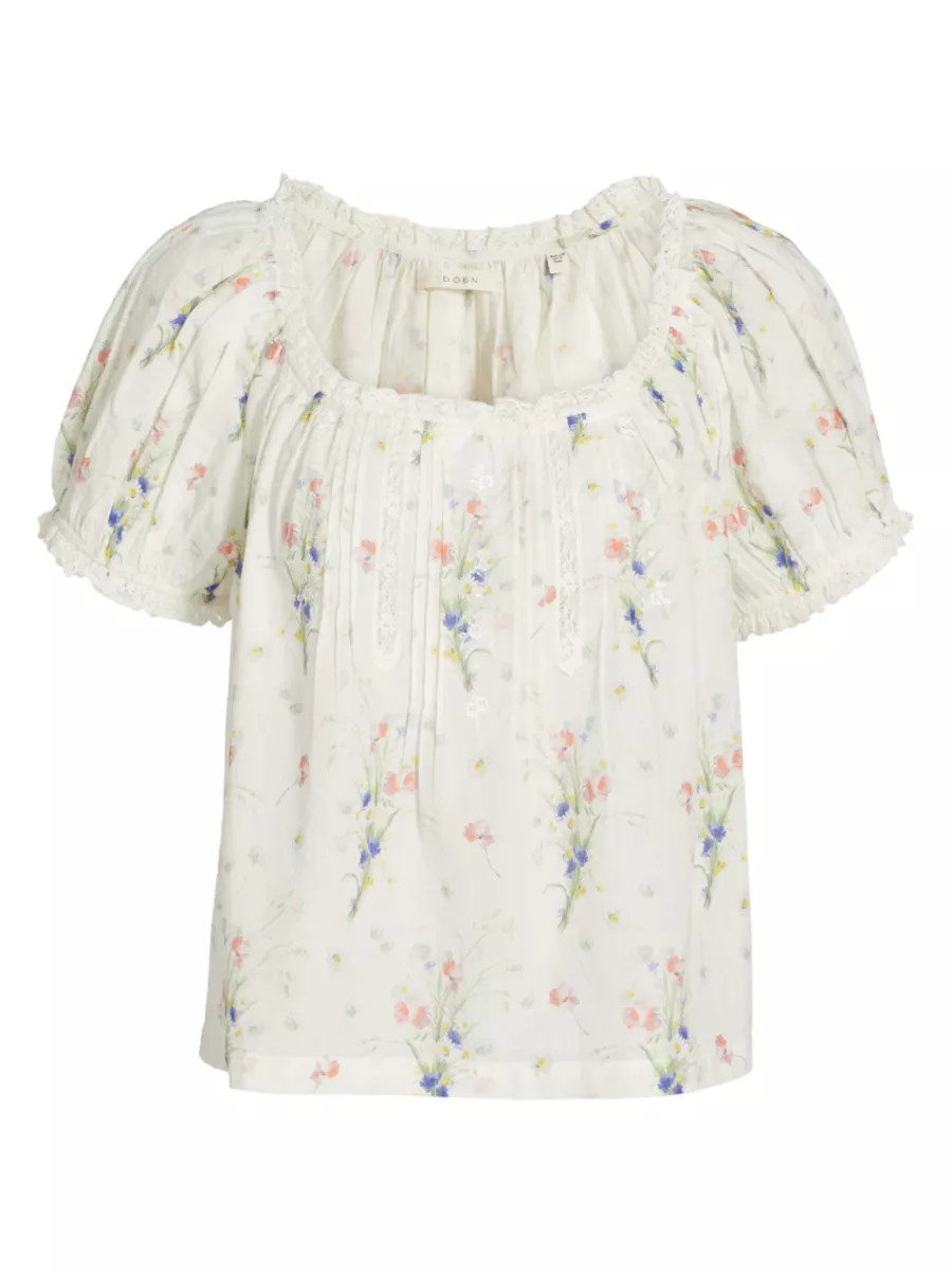Frederica Floral Cotton Top | Saks Fifth Avenue